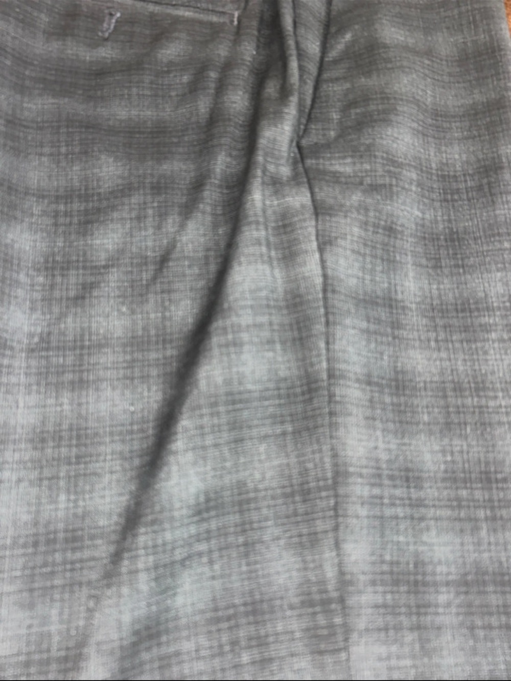 Men's Charcoal Plaid Dress Pants - Classic slim fit - Picture 2 of 4